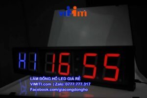 dong ho dem nguoc gio phut giay 2 mau