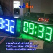 Đồng hồ led điện tử giờ phút 48 dong ho dien tu mau xanh