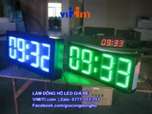 dong ho dien tu mau xanh