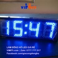 Đồng hồ led điện tử giờ phút 43 dong ho led dien tu 4 so mau xanh