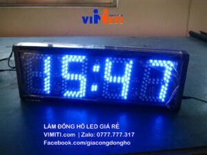 dong ho led dien tu 4 so mau xanh