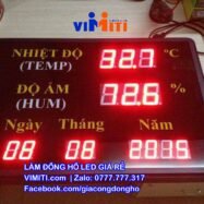 Đồng hồ led hiển thị nhiều múi giờ 77 dong ho led dien tu gia re