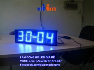 Lắp đặt đồng hồ vạn niên dùng cho sân bay tại Cần Thơ 4 dong ho led xanh
