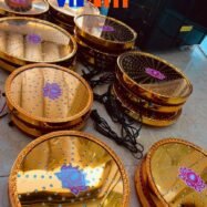 Đèn thờ trang trí hào quang thờ phật 16 den tia hao quang hoa sen
