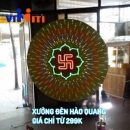 Đèn thờ trang trí hào quang thờ phật 23 gia cong led hao quang