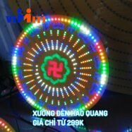 Mẫu đèn tia hào quang mẹ quan âm 20 lap rap led den hao quang