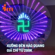 Đèn thờ led hào quang chữ vạn 13 led hao quang hieu ung dep