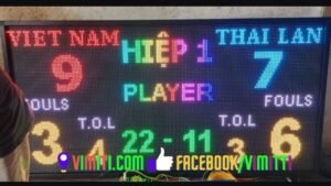 Địa chỉ làm bảng ghi điểm điện tử gía rẻ ở hcm 1 man hinh hien thi ti so led