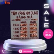 Bảng tỷ giá lãi suất ngân hàng led 46 bang hien thi gia tien led