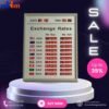 Màn hình hiển thị giá tiền led 102 bang ty gia ngan hang