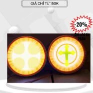 Đèn hào quang phật quan âm 40 hao quang cong giao