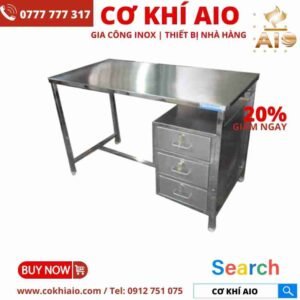 Gia công inox quận 8 5 ban lam viec inox co tu