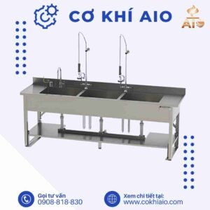 Gia công inox Long An 2 chau rua inox chuyen dung phong thi nghiem